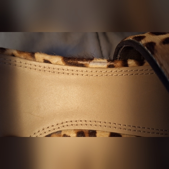 Tory Burch Pony Hair Leopard Strappy Sandals Sz 10M 3in heel Summer Animal Prnt - Picture 7 of 11